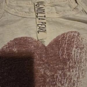 Magnolia Pearl Cream Tank with Faded Rose Heart